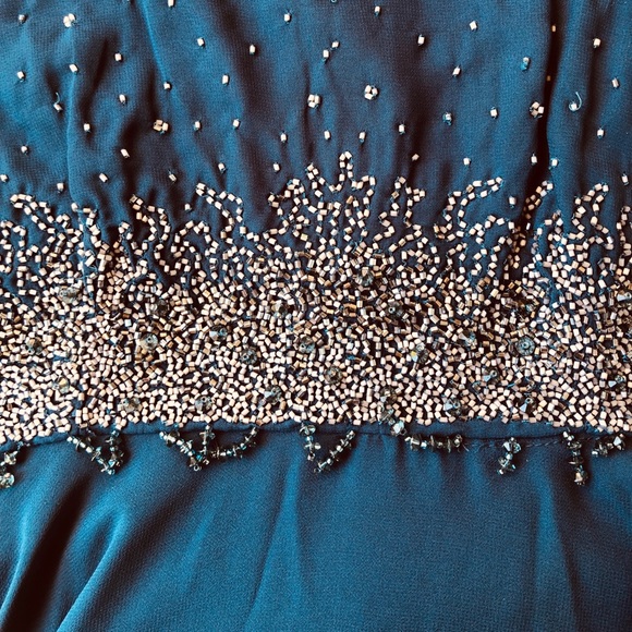 🎉Free People Beaded Navy Blue Mini Dress NWOT - Picture 7 of 7